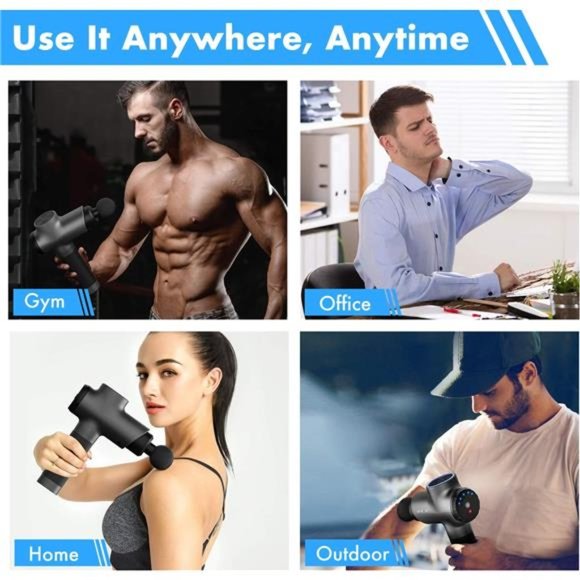 Massage Gun,Deep Tissue Percussion Massage Gun SuperQuiet Portable Body Massager - Picture 4 of 6